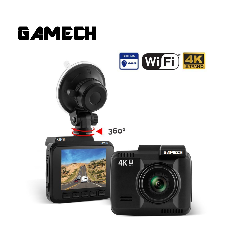 Gamech 4K Dash Cam Built in WiFi GPS Car Dashboard Camera Recorder Night Vision